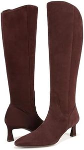 Naturalizer Womens Deesha - Wide Calf Boot Mahogany 9.5 Wide