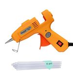 Themisto 20 Watt Mini Hot Melt Glue Gun with 10 Glue Sticks For DIY Art And Crafts.