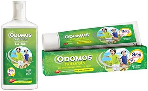 Dabur Odomos Naturals Non-Sticky Mosquito Repellent Cream - 100 Gm & Dabur Odomos Naturals Mosquito Repellant Lotion -120 Ml