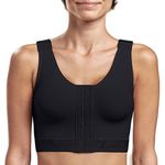 MARENA Flexfit Original Bra – Post Surgery Compression Bra with Full Adjustability, Black, 42B/C