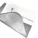 Gift Vouchers with Envelopes, Blank Gift Certificate Cards, DL Size Gift Cards, Ideal for Businesses, Beauty Salons, Wedding, Restaurant, Christmas, Birthday (40 Pack)