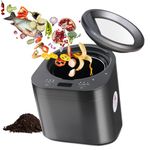 Huogary Upgraded Electric Kitchen Composter, 2L Capacity Countertop Composter Indoor Odorless, Turn Food Waste into Dry Compost Fertilizer for Plants