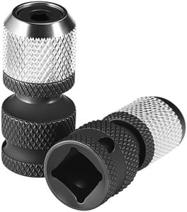 2 PCS impact wrench adapter quick-release Design Upgraded to Heavy-Duty Thickness 1/2 Square Drive to 1/4 Hex Female Socket, Impact Drill Adapter, CrMo Steel