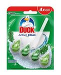 Duck Active Clean Toilet Rim Block, Foaming Toilet Bowl Cleaner, Pine