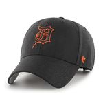 '47 Brand MVP Black Adjustable Hat Detroit Tigers Orange Outline