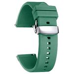 BINLUN Silicone Watch Straps Quick Release Rubber Sport Watch Bands 24mm Green