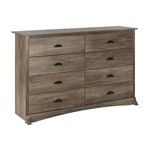 Prepac Sonoma 8-Drawer Dresser, Drifted Gray, 59" W