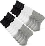 IDEGG No Show Socks Womens and Men Low Cut Ankle Short Anti-slid Athletic Running Novelty Casual Invisible Liner Socks (US, Numeric, 5, 8.5, Regular, Regular, 12, 4 Black+4 Gray+4 White)