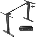 VIVO Electric Dual Motor Standing Desk Frame for 104cm to 208cm Table Tops, Frame Only, Ergonomic Standing Height Adjustable Base with Push Button Memory Controller, Black, DESK-V122EB