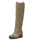 Lucky Brand Women's Hybiscus Riding Boot Fashion, Silver Cloud, 7.5