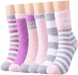 Horuru Fuzzy Socks for Women Fluffy Cozy Slipper Socks Fall Thanksgiving Gifts Christmas