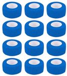MuscleFix Breathable Self Adhesive Wrap, Athletic, Non Woven Cohesive Bandage – for Sports, First Aid Medical, Wrist, Swelling (2.5 cm X 4.5 mtr- Pack of 12) (Blue)