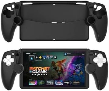 WUXIDIXI Silicone Protective Case for PlayStation Portal 2023, Full Protection & Shock-Absorption Grip Cover PlayStation Portal Remote Player Accessories - Black