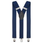 Peluche Back to Basic - 3.5cm Navy Blue Coloured 3.5cm strap width suspender for men