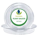 16 Pack 10inch/12inch Plant Saucer, Clear Plastic Plant Pot Saucer, No Holes Round Planter Drip Trays for Indoors & Outdoors Garden