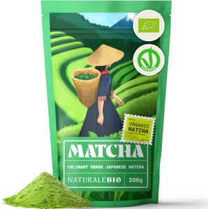 NaturaleBio Organic Matcha Powder 200g – Premium Japanese Green Tea