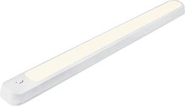 GE LED Under Cabinet Light Bar, 24 Inch, 150 Lumens, White, Battery Operated, Manual On/Off, Under Cabinet Lighting, Easy to Install, Perfect for Kitchens, Pantry, Closet, and More, 58158-T1