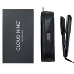 CLOUD NINE The New Wide Iron Hair Straightener | Variable Temperature Control | Revive Mode Mineral-Infused Plates | Digital Display 360° Swivel Cord | Protective Guard | Strong Shiny Sleek Results