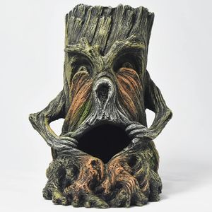 PTFJZ Fish Tank Decorations-Hollow Tree Trunk Aquarium Decorations Disney Aquarium Decorations for Betta Hideout Caves Large Aquarium Décor Thematic Ornaments