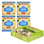 Mr. Tortilla Gourmet Wraps - Artisan Flour Tortillas, Small Batch Zero Cholesterol Snack, Kosher, Vegatarian - Authentic Mexican Snacks (8-Count Bags (Pack of 4), Gourmet White)