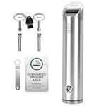 Lockable Wall Mounted Metal Ashtray. Space Saving Cigarette bin Suitable for Outdoor use in Communal Smoking Areas or Smoking Shelters at a Pub, bar, Office, Restaurant, café or Nightclub