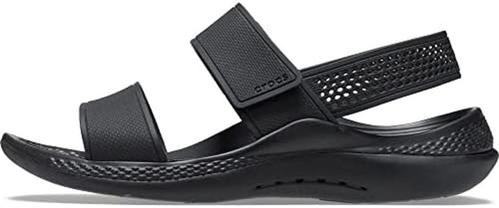 Crocs Women's LiteRide 360 Sandals | Sandals for Women, Black, 6 Women