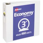 Avery Economy View Binder, 3-Inch Capacity, 11 x 8-1/2 Inches, White, 05741