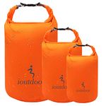 ioutdoor Dry Bag 2L + 5L + 10L Set, Waterproof Small Lightweight Dry Bags for Paddle Board Kayaking, Fishing, Camping, Hiking (Orange)