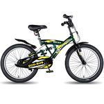 Vaux Eco-Sus Kids Cycle for Boys with Suspension for Age 5 to 8 Years, Sporty Bicycle for Kids with Steel Frame, Alloy Rims, 20x2.40 Tubular Tyres & V-Brakes, Ideal Height: 3.6ft to 4.5ft(Green)