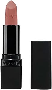 AVON Barra de Labios Ultra Matte Tono Nude Suede - Enriquecido con Vitamina E, Aceite de Aguacate y Aceite de Sésamo - Cobertura Cómoda - No se cuartea ni se seca - SPF 15 - Color Nude Natural