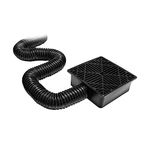 Downspout Extension Kit, Square Catch Basin Drain Kit,Equipped with a Hose That Can Stretch up to 160 Centimeters in Length, No Deep Dig Needed, for Cement Floor and Lawn.