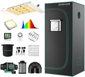 MARS HYDRO 2x2 Grow Tent Kit for New Grower TS600 LED Grow Light Full Spectrum Indoor Grow Kit 24"x24"x55" Hydroponics Grow Tent 1680D Canvas with 4” Ventilation System