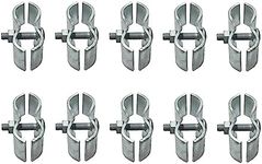 Dailydanny 10 Set Chain Link Fence Panel Clamps 1-3/8" Dog Kennel Panel Clamp for Round Pipe Panel Frame