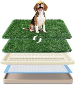 Dog Grass Pad with Tray, Utral Fast Drainage, 2 Washable Grass Pads