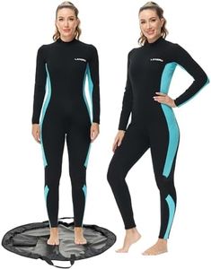Lansru Women's Wetsuit XXS for Petite Frames, Upgraded CR Neoprene 3/2mm Full Suit with Waterproof Changing Mat Bag, Ideal Thermal Diving Suit for Cold Water Swimming, Surfing, Snorkeling and Diving