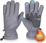 Rsebly Winter Gloves Waterproof Windproof for Mens Women, Thermal Warm Gloves for Cold Weather, Grip Snow for Touch Screen Skiing Cycling Running Driving Snowboarding Fishing Outdoor