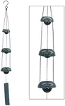 ASTARIN Temple Wind Chime, Dark Atrovirens Wind Chimes with 3 Bells, Feng Shui Wind Chimes for Home Yard Outdoor Decoration, A Great Memorial Wind Chime for Someone Who Loves Peace