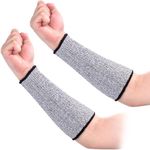 ANCIRS 21cm Cut Resistant Sleeves for Arm Protection, Dog Bite Safety Arm Sleeves, Gardening Sleeves for Thin Skin and Sun Exposure, Protective Forearm Covers for Kitchen (3.34"x8.27", 1 Pair)