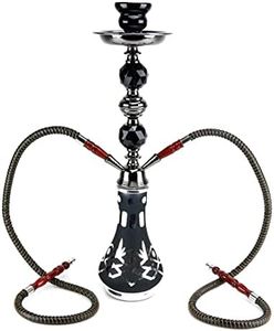 GStar 18" Deluxe 2 Hose Hookah with Optional Carrying Case (Akimbo Black)