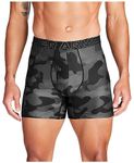 Under Armour Men's Tech 6-inch Boxerjock 2-Pack, Black Neo Camo Print 3 Pack, Large, Black Neo Camo Print 3 Pack, Large