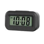 FAMICOZY Small Digital Travel Alarm Clock,Simple Operation,Easy to Read,Ascending Alarm,12/24Hr,Snooze Light for Bedside Travel,AAA Battery Operated