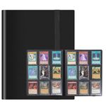 9 Pockets Trading Card Album,432 Pockets Trading Card Binder,Card Folder Card Binder Holder Album Pages,Game Card Sleeves Album, Black