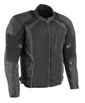 Milwaukee Leather MPM1793 Black Armored Mesh Motorcycle Jacket for Men - All Season Biker Jacket - Large