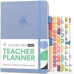Clever Fox Teacher Planner – School Year Planner with Calendars & Lesson Plans – Teacher Plan Book for Classroom & Homeschool Organization - Undated, 18x25cm, Hardcover (Periwinke)