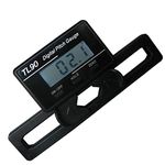 Laluky Digital Pitch Gauge, LCD Backlight Display Slicer Angle Measurement Tool, Battery Powered Digital Pitch Gauge for RC Helicopter Model(Black)