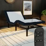 Blissful Nights Twin XL e3 Adjustable Bed Base Frame with Head and Foot Incline, Wireless Remote Control, Easy Assembly, 10 Year Warranty