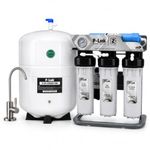 P-Link Z+ Under Sink Water Purifier - 8 Stage RO+UV+ZAC Technology | 21L Steel Storage Tank | High Flow 17L/Hr | Silver Matte Finish Faucet & Full Setup Kit Included | Works 2500 TDS