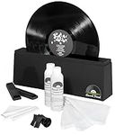 BIG FUDGE Vinyl Record Cleaner Kit - Scratch-Free Album Record Cleaning Machine w/ Record Cleaning Solution Fluid - Professional Vinyl Record Care