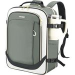 KROSER Laptop Backpack Large Computer Backpack Fits up to 17 Inch Laptop Water-Repellent 40L Travel Backpack Casual Daypack for Business/College/Women/Men-Beige/Army Green/Black