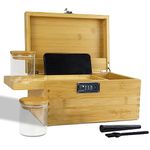 Viking Factory Large Bamboo Box Tray Set with Combination Lock Decorative Box for Home Storage Box -Premium Removable Tray and All Accessories